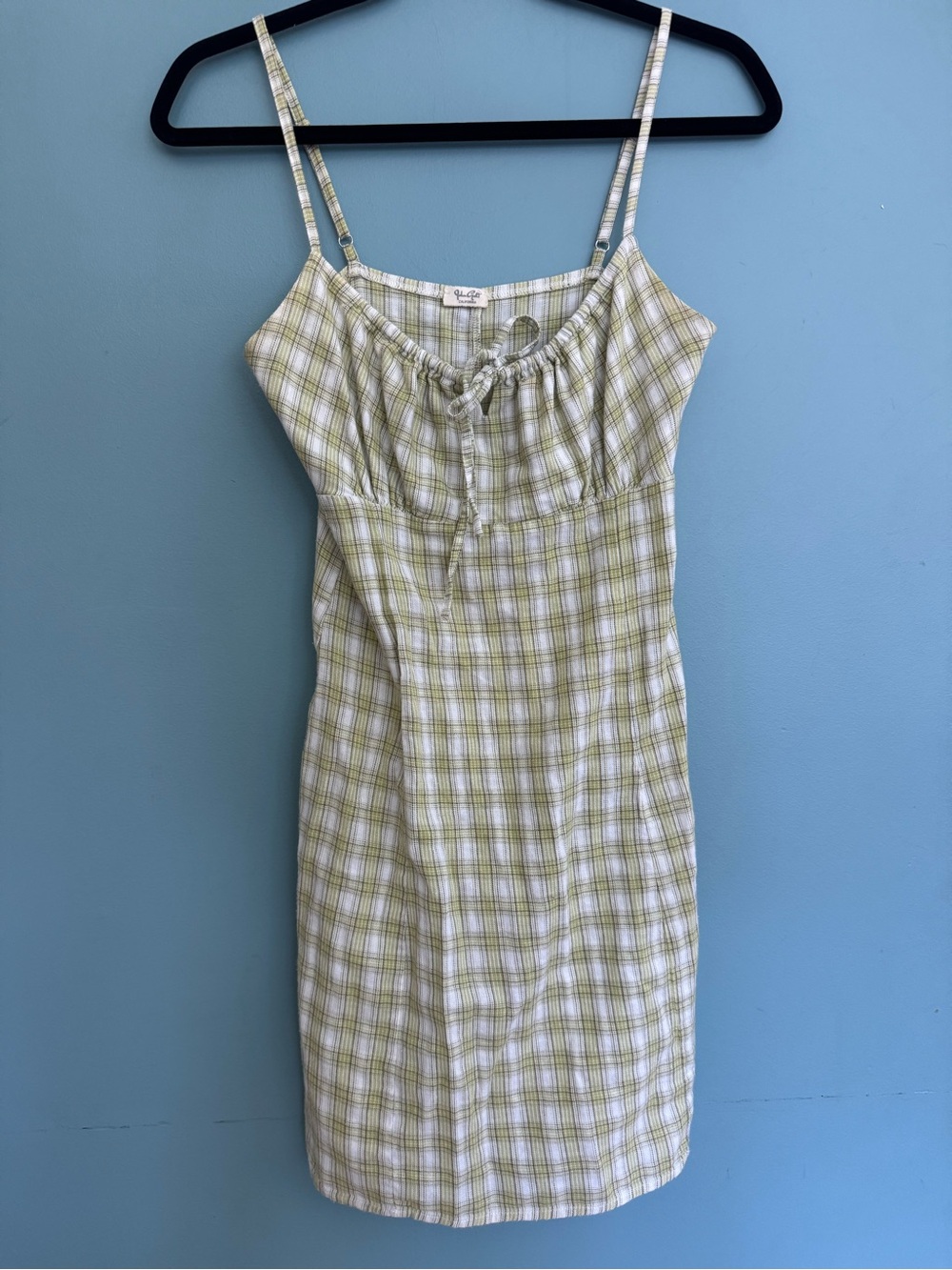 John Galt Green Plaid Slip Dress from Brandy Melville